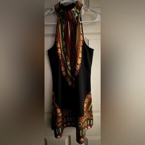 Band of Gypsies Black Dress with Multicolor Pattern